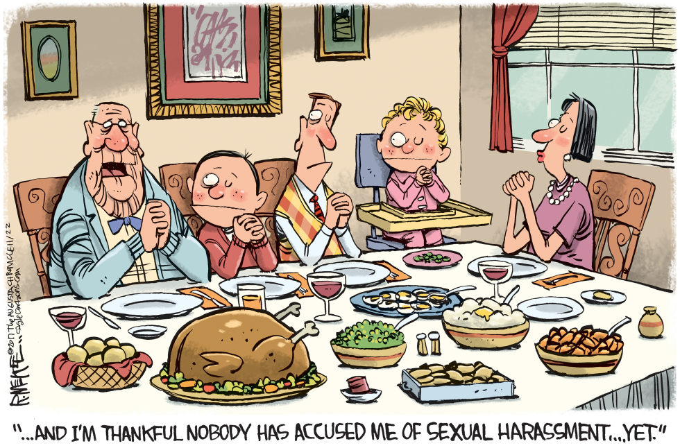  HARASSMENT THANKSGIVING by Rick McKee