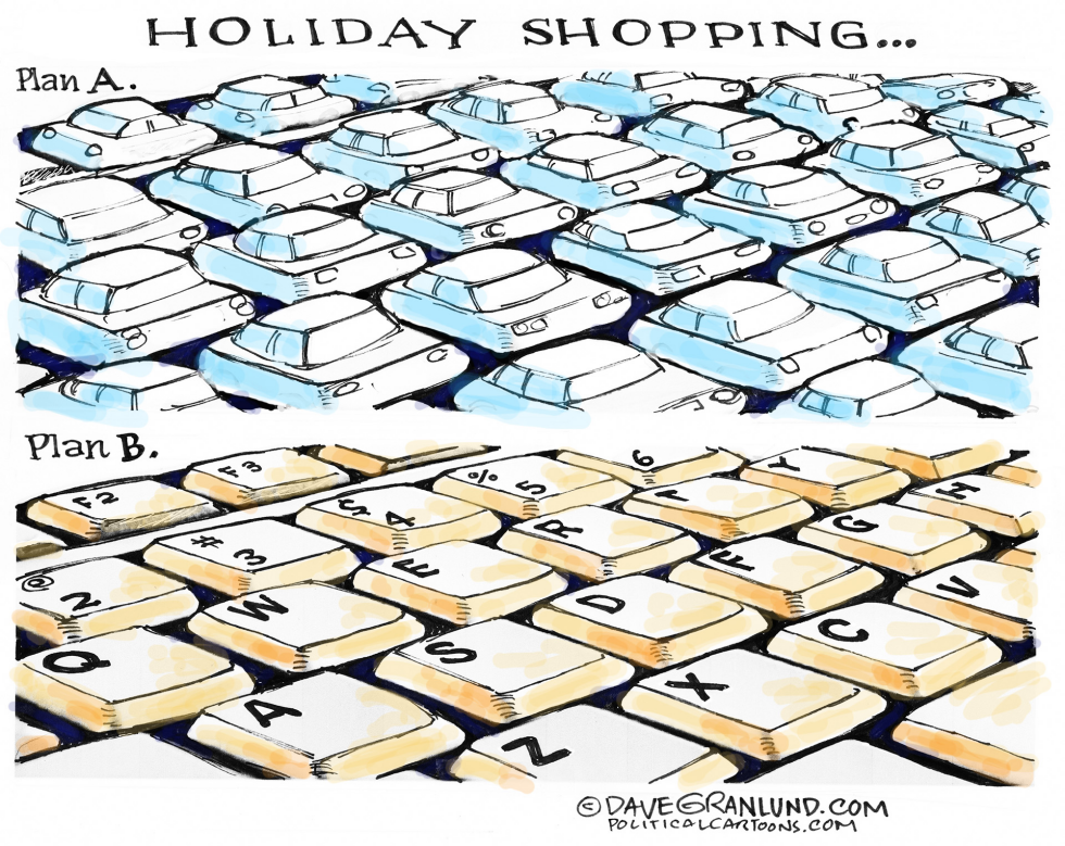  HOLIDAY SHOPPING ONLINE by Dave Granlund