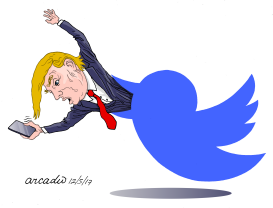 TRUMP IN TROUBLES/TRUMP EN PROBLEMAS by Arcadio Esquivel