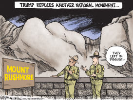 TRUMP REDUCES NATIONAL MONUMENT by Kevin Siers