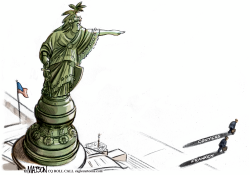 US CAPITOL STATUE OF FREEDOM POINTS THE WAY FOR CONYERS AND FRANKEN by RJ Matson