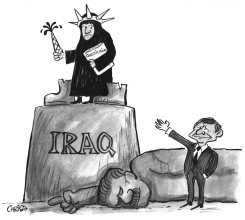 NEW IRAQI CONSTITUTION - GRAYSCALE by Christo Komarnitski