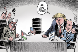 TRUMP MOVES EMBASSY TO JERUSALEM by Patrick Chappatte