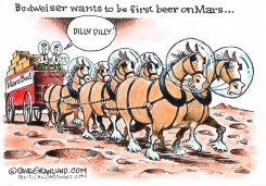 BEER ON MARS PLAN by Dave Granlund