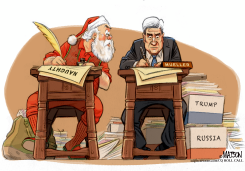 SANTA CRIBS FROM MUELLER NAUGHTY LIST by RJ Matson