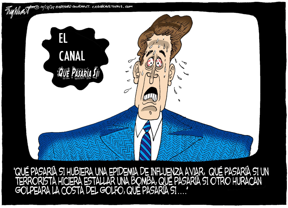  EL CANAL QUE PASARIA SI  by Bob Englehart