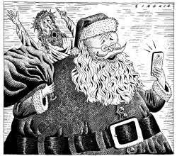 SANTA AND JESUS by Osmani Simanca