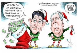 TAX OVERHAUL AND STOCKINGS by Dave Granlund