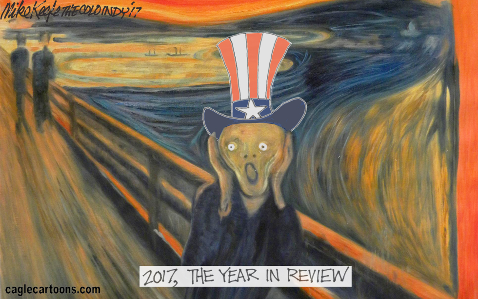  2017, THE YEAR IN REVIEW by Mike Keefe