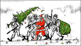 SANTA IN PALESTINE by Emad Hajjaj