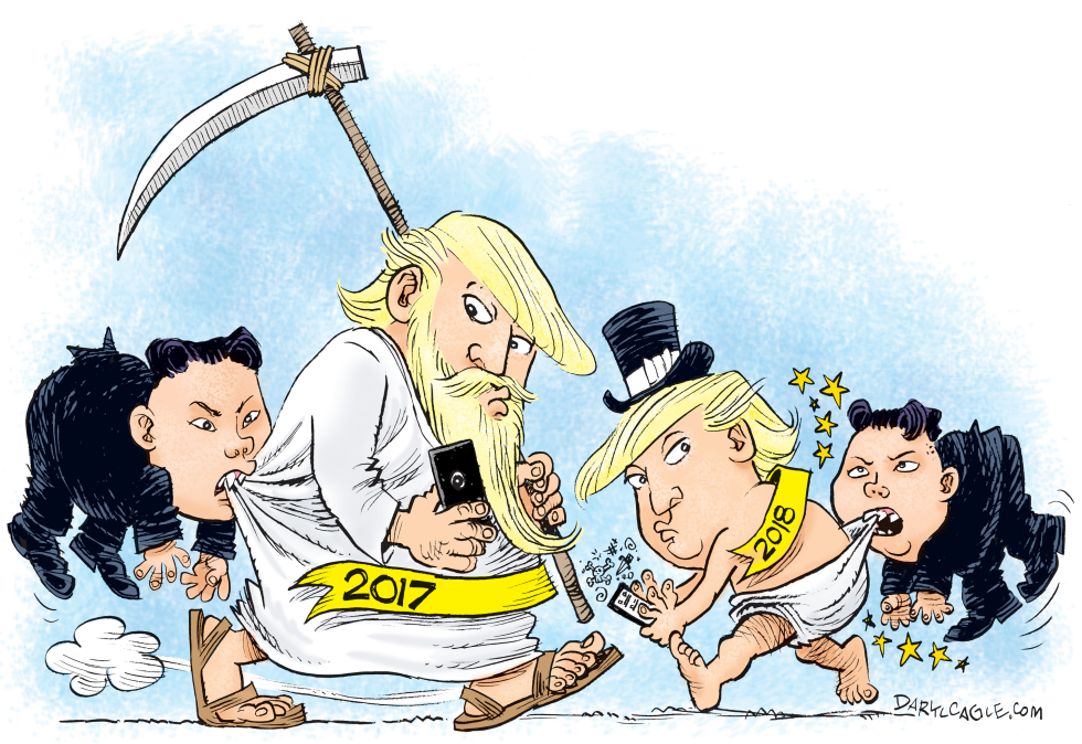  NEW YEAR TRUMP AND LITTLE KIM by Daryl Cagle