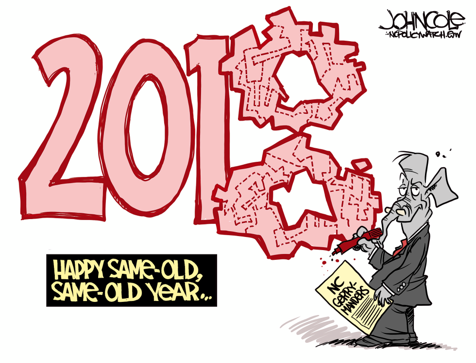  LOCAL NC GERRYMANDERED NEW YEAR by John Cole