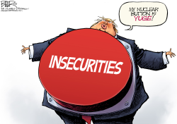 TRUMP BUTTON by Nate Beeler