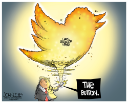 TRUMP'S BUTTON by John Cole