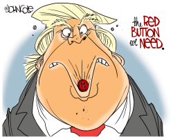 TRUMP'S RED BUTTON by John Cole