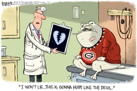 UGA HEARTBREAK by Rick McKee