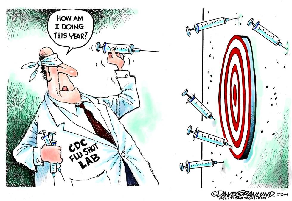  FLU VACCINE OFF TARGET by Dave Granlund