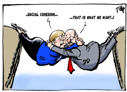 MERKEL WITH SPD by Tom Janssen