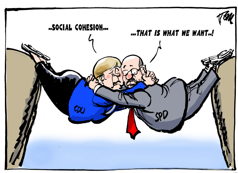  MERKEL WITH SPD by Tom Janssen