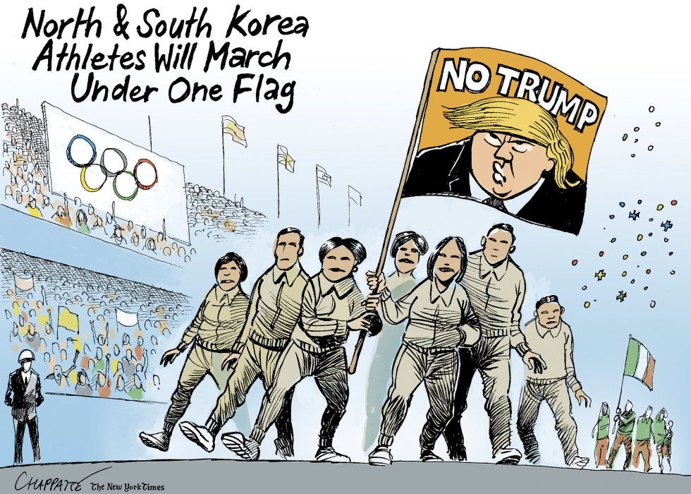  TRUMP UNITES THE TWO KOREAS by Patrick Chappatte