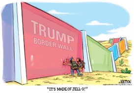 TRUMP BORDER WALL IS MADE OF JELLO by RJ Matson