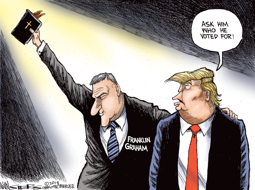  FRANKLIN GRAHAM DEFENDS TRUMP by Kevin Siers