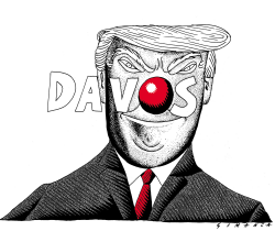 TRUMP AT DAVOS by Osmani Simanca