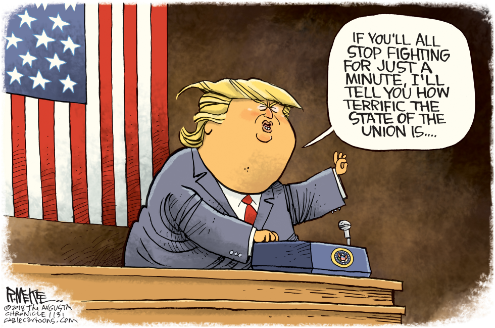  TRUMP STATE OF THE UNION by Rick McKee