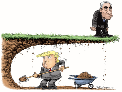 TRUMP UNDERMINES FBI by Daryl Cagle