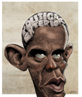 OBAMAS GRAY HAIR by Dario Castillejos