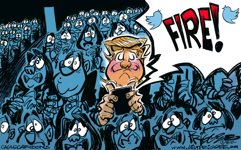  TWEETING FIRE by Milt Priggee