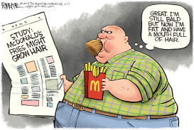 MCDONALDS FRY HAIR by Rick McKee