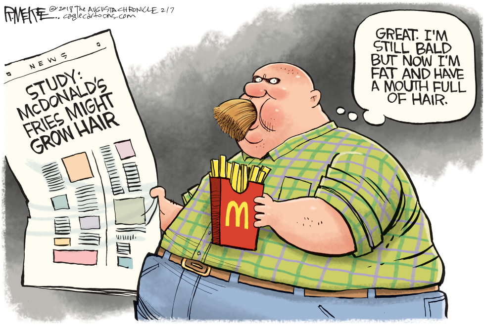  MCDONALDS FRY HAIR by Rick McKee