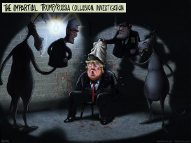 TRUMP INTERROGATION MUELLER RUSSIA COLLUSION by Sean Delonas