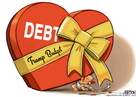 TRUMP BUDGET DEFICITS VALENTINE by RJ Matson