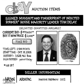 TOM DELAY MUGSHOT AUCTION by RJ Matson