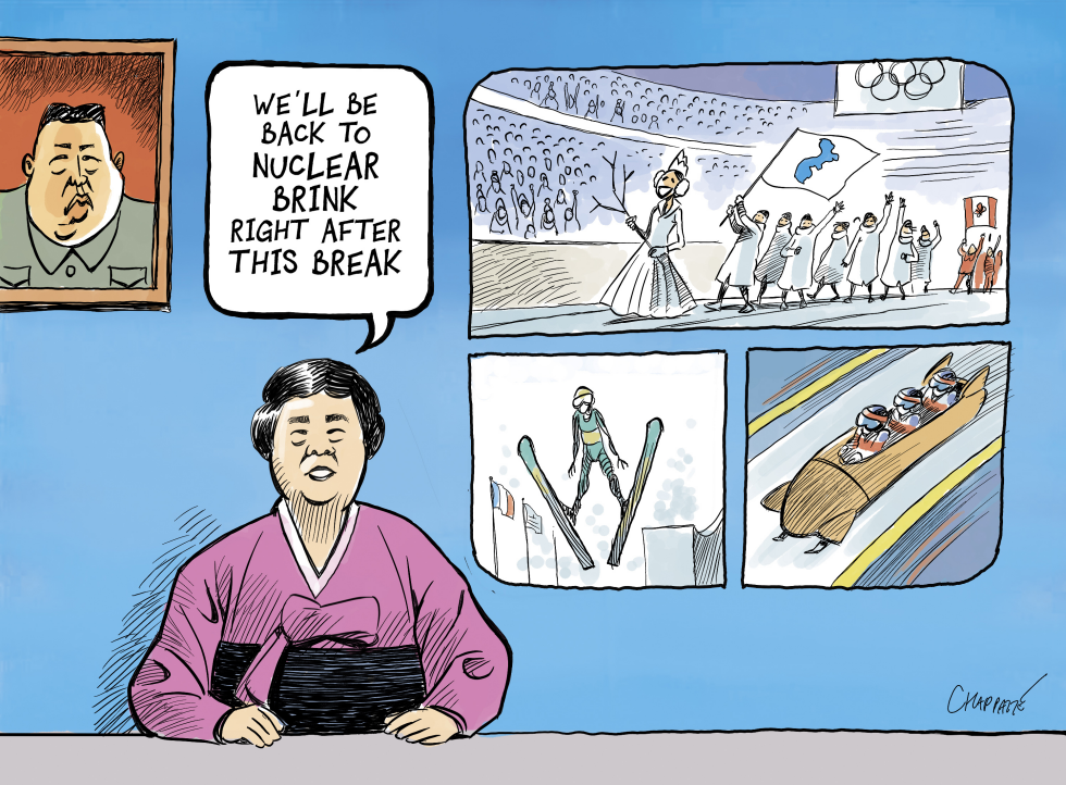  OLYMPIC TRUCE by Patrick Chappatte