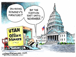 MITT ROMNEY SENATE RUN 2018 by Dave Granlund