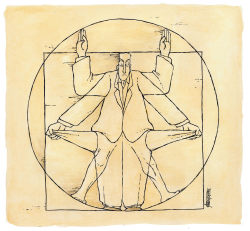 MODERN VITRUVIAN MAN by Michael Kountouris