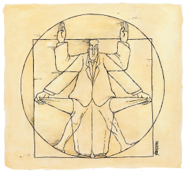 MODERN VITRUVIAN MAN by Michael Kountouris