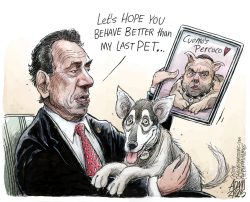 NY CUOMO'S NEW DOG by Adam Zyglis