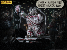 PONTIUS PILATE NRA SHOOTING GOP by Sean Delonas