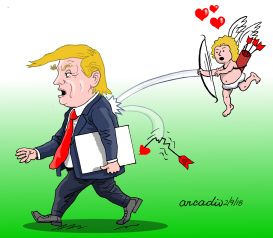 TRUMP AND VALENTINES DAY by Arcadio Esquivel