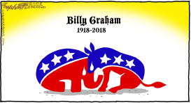 BILLY GRAHAM by Bob Englehart