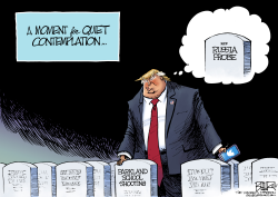 TRUMP MOMENT OF SILENCE by Nate Beeler