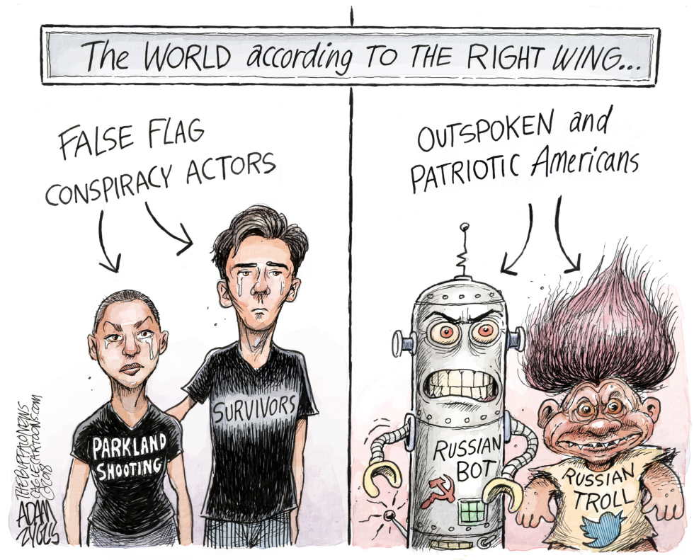  FALSE FLAG by Adam Zyglis