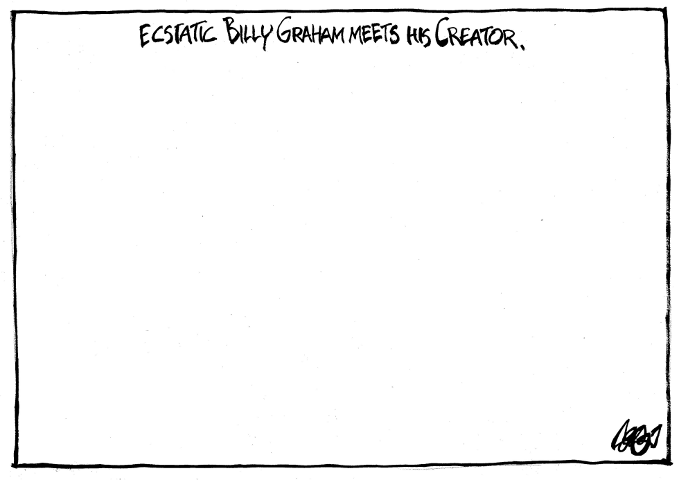  ECSTATIC BILLY GRAHAM MEETS HIS CREATOR by Jos Collignon