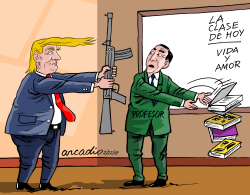 TRUMP SUGIERE ARMAR A MAESTROS by Arcadio Esquivel