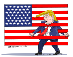 TRUMP STARTS HIS SECOND YEAR by Arcadio Esquivel