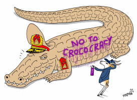 NO TO CROCOCRACY by Stephane Peray